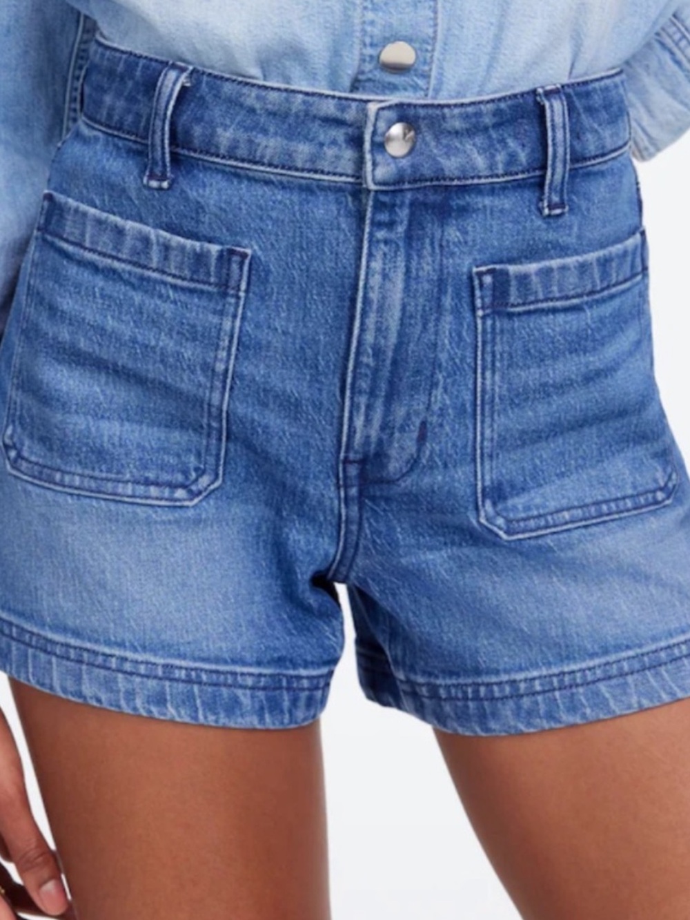 Madewell Emmett Patch Pocket Denim Shorts Size 31